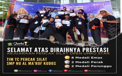 SELAMAT DAN SUKSES UNTUK TIM TC PENCAK SILAT SMP NU AL MA'RUF