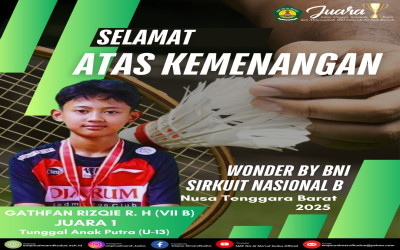 Selamat atas kemenangmu Juara!
