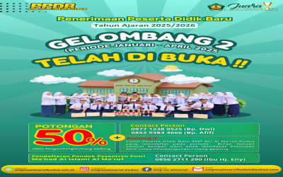 TELAH DI BUKA! GELOMBANG 2 Periode Januari - April 2025  PPDB Tahun Ajaran 2025/2026